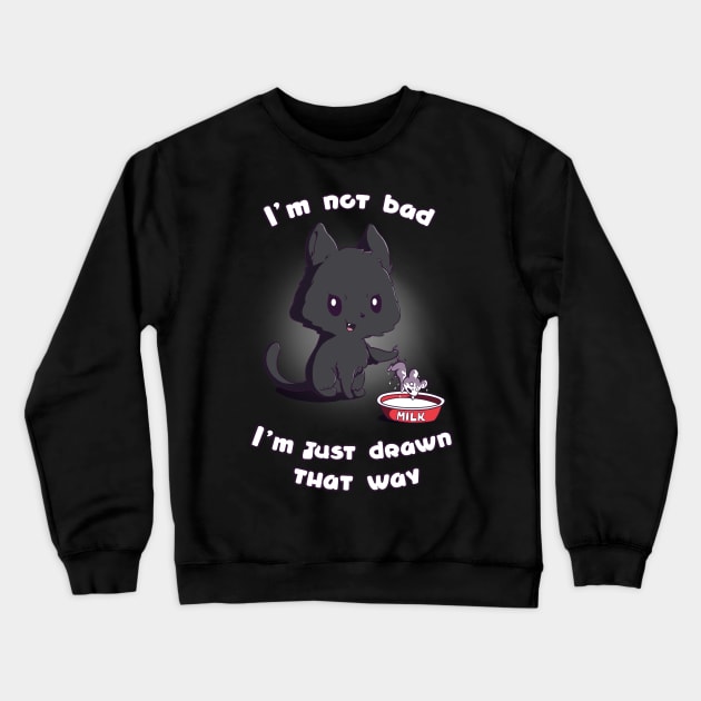 Bad cat Crewneck Sweatshirt by QuirkyMix